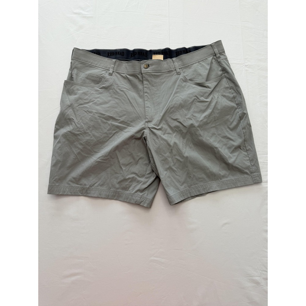 RedHead Shorts Mens 42 Gray Chino 9 Inseam Lightweight 5 Pocket Casual Travel
